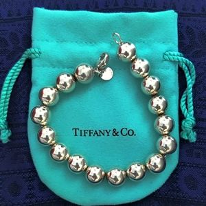 Tiffany & Co. 925 Sterling Beads 10mm. Bracelet 7" Long
